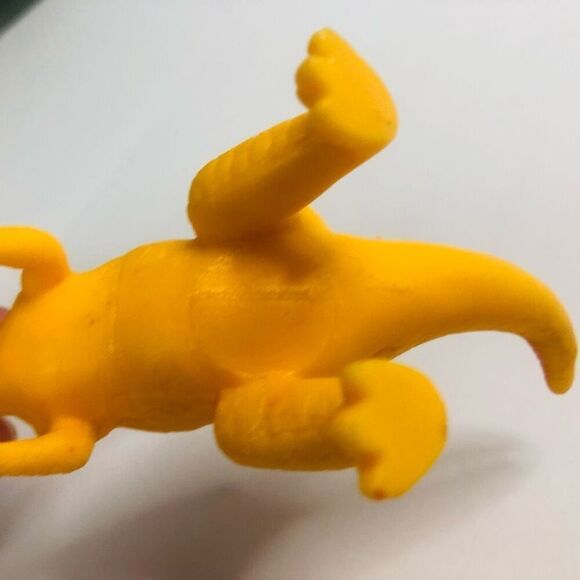 dinosaur yellow toy figure hard rubber 4 inch tall prehistoric educational toy - Picture 5 of 5